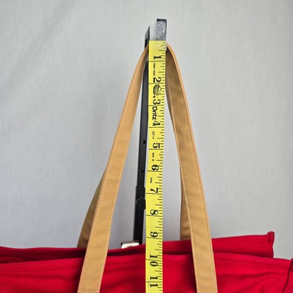 Love Thy Beast Pet Carrying Tote Medium Red & Blue & Tan - Picture 12 of 16